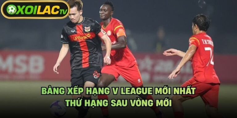 Bảng Xếp Hạng V League Mới Nhất - Thứ Hạng Sau Vòng Mới
